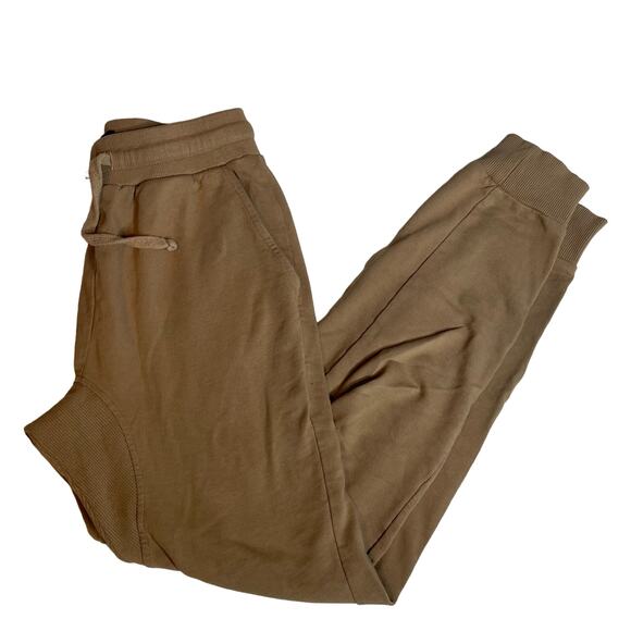 NATIVE YOUTH Tan Brown Sweatpants Jogger 30 Small Drawstring Pockets Lounge - Picture 1 of 5